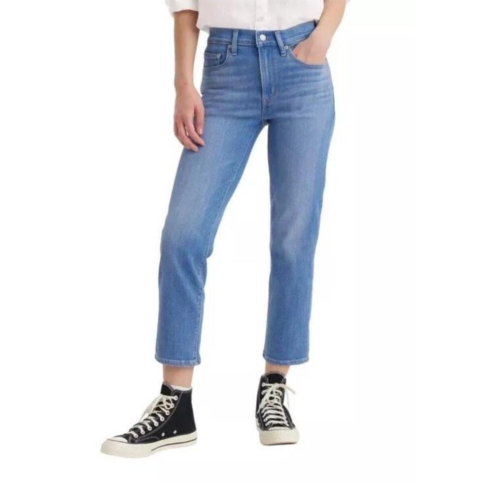 Levi's Women's 724 High-Rise Corpped Slim Stretch Pants, Blue, 8/29 AI1
